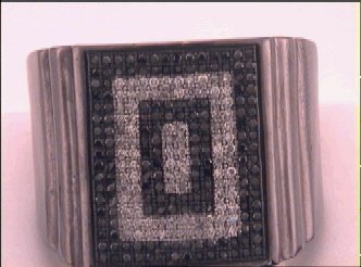 3/4CT-DIA MICRO-PAVE MENS BLACK RING