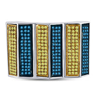 Load image into Gallery viewer, 7/8CT-DIA BLUE MICRO-PAVE MENS RING
