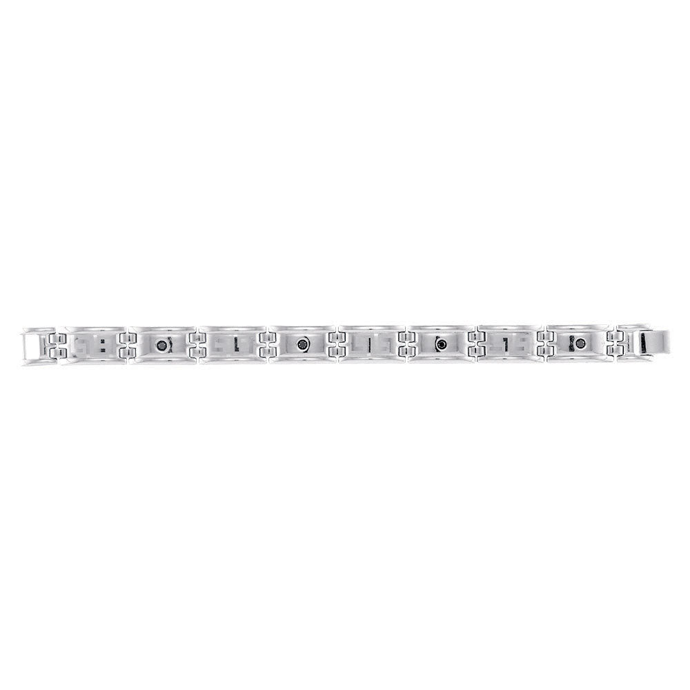 1/2CTW-DIA STAINLESS STEEL BRACELET