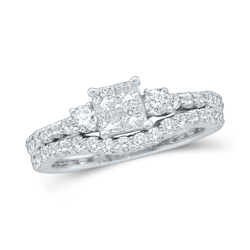 1 1/2CT-DIA TESSERA INVISIBLE BRIDAL SET