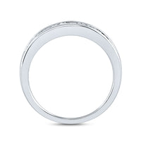 Load image into Gallery viewer, 14kt White Gold Womens Princess Round Diamond Heart Bridal Wedding Engagement Ring Band Set 1.00 Cttw
