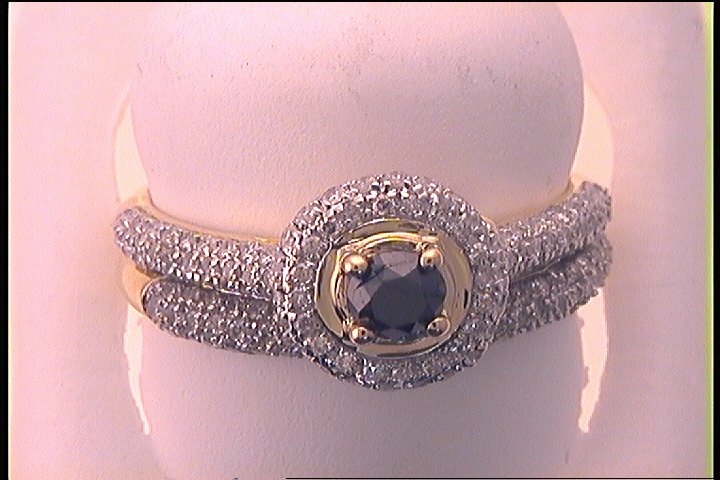 1 1/4CT-DIA 3/8CT-CRD BRIDAL SET