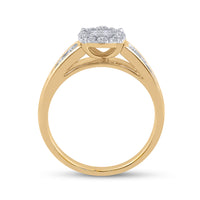 Load image into Gallery viewer, 14kt Yellow Gold Womens Princess Diamond Bridal Wedding Engagement Ring Band Set 1.00 Cttw
