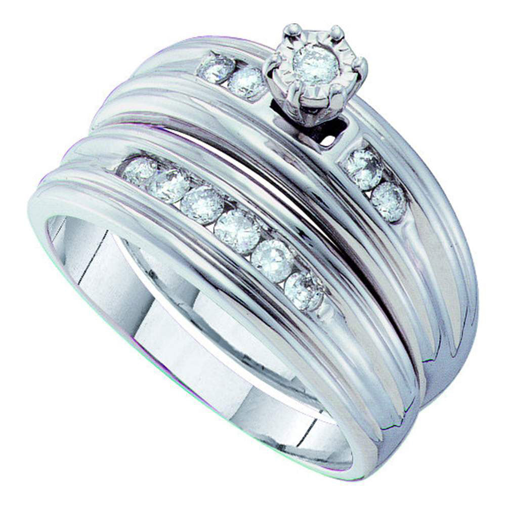 1/2CT-DIA RD-CENTER TRIO-SET