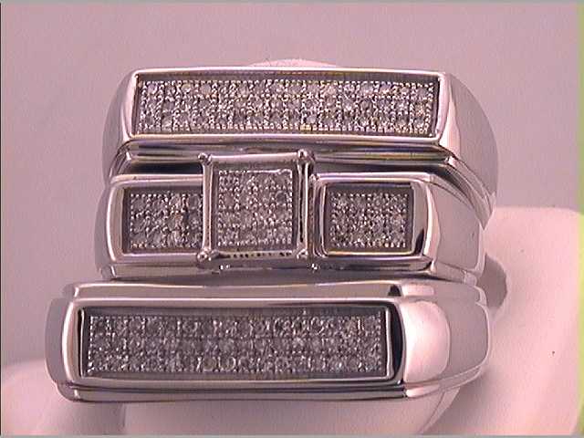 3/8CT-DIA MICRO-PAVE TRIO SET