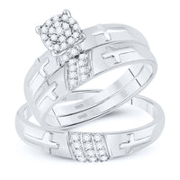 Load image into Gallery viewer, 1/4CTW-DIA MICRO-PAVE TRIO SET
