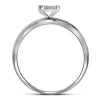 Load image into Gallery viewer, 10k White Gold Round Diamond Mens Womens Trio Matching Halo Wedding Bridal Ring Set 1/5 Cttw
