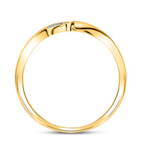 Load image into Gallery viewer, 10kt Yellow Gold His &amp; Hers Round Diamond Cluster Matching Bridal Wedding Ring Band Set 1/5 Cttw
