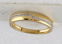 Load image into Gallery viewer, 10kt Yellow Gold His Hers Round Diamond Cluster Matching Bridal Wedding Ring Band Set 1/2 Cttw
