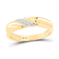 Load image into Gallery viewer, 10k Yellow Gold Diamond His &amp; Hers Matching Trio Wedding Engagement Bridal Ring Set 1/4 Cttw
