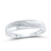 Load image into Gallery viewer, 10kt White Gold His &amp; Hers Round Diamond Solitaire Matching Bridal Wedding Ring Band Set 1/3 Cttw
