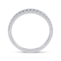 Load image into Gallery viewer, 14kt White Gold Womens Round Diamond Wedding Band Ring 1/5 Cttw
