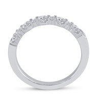 Load image into Gallery viewer, 14kt White Gold Womens Round Diamond Wedding Anniversary Band Ring 1/2 Cttw
