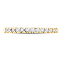 Load image into Gallery viewer, 14kt Yellow Gold Womens Round Diamond Single Row Machine-set Wedding Band 1/4 Cttw
