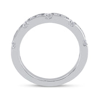 Load image into Gallery viewer, 14kt White Gold Womens Machine-set Round Diamond Wedding Band Ring 3/4 Cttw
