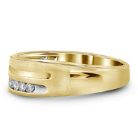 Load image into Gallery viewer, 10kt Yellow Gold Mens Round Diamond Wedding Band Ring 1.00 Cttw
