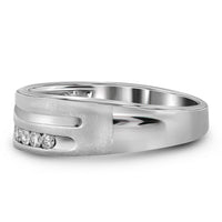 Load image into Gallery viewer, 10kt White Gold Mens Round Diamond Wedding Band Ring 1.00 Cttw
