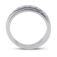 Load image into Gallery viewer, 10kt White Gold Mens Round Diamond Wedding Milgrain Channel Set Band Ring 1.00 Cttw
