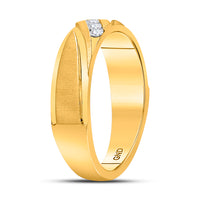 Load image into Gallery viewer, 10k Yellow Gold Mens Round Diamond Channel-set Wedding Anniversary Band Ring 1/6 Cttw
