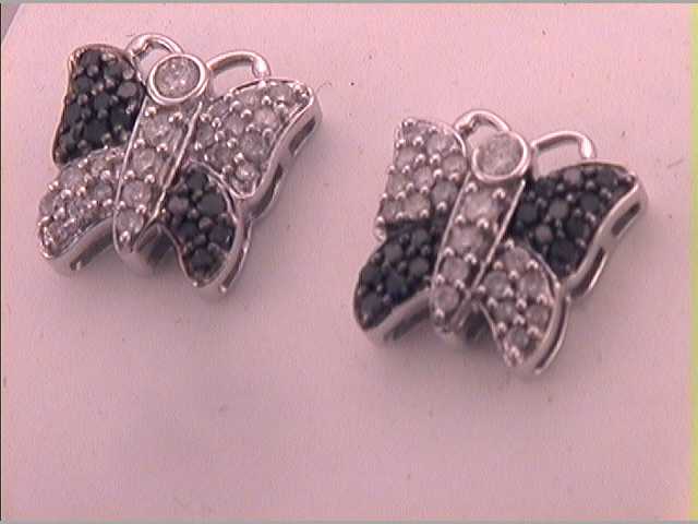 5/8CTW-DIA BLACK DIAMOND EARRINGS