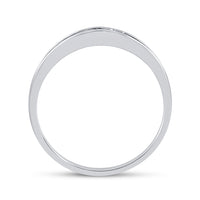 Load image into Gallery viewer, Sterling Silver Womens Baguette Diamond Wedding Anniversary Band Ring 1/6 Cttw
