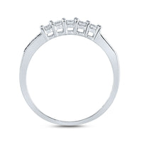 Load image into Gallery viewer, 14kt White Gold Womens Princess Diamond Bridal Wedding Engagement Ring Band Set 7/8 Cttw
