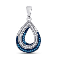Load image into Gallery viewer, 3/8CTW-DIA FASHION BLUE PENDANT
