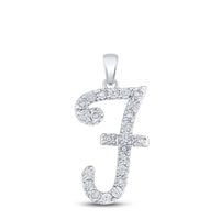 Load image into Gallery viewer, 1/10CTW-DIA LADIES INITIAL &quot;F&quot; PENDANT&quot;
