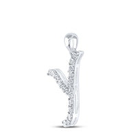 Load image into Gallery viewer, 1/10CTW-DIA LADIES INITIAL &quot;Y&quot; PENDANT&quot;

