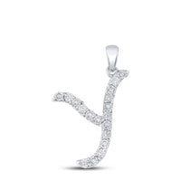 Load image into Gallery viewer, 1/10CTW-DIA LADIES INITIAL &quot;Y&quot; PENDANT&quot;
