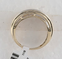 Load image into Gallery viewer, 14kt Yellow Gold Mens Round Diamond 5-Stone Wedding Band Ring 2.00 Cttw
