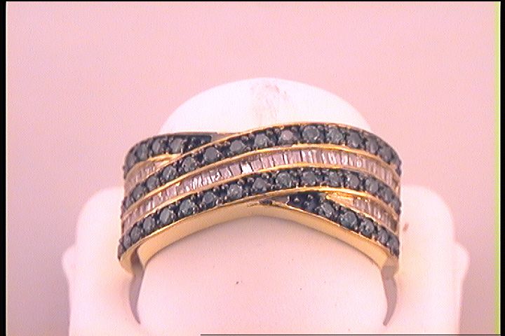 1 CTW-DIA FASHION BLUE RING