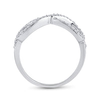 Load image into Gallery viewer, 10kt White Gold Womens Round Diamond Infinity Fashion Ring 1/3 Cttw
