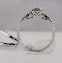 Load image into Gallery viewer, 10kt White Gold Womens Princess Diamond 3-Piece Bridal Wedding Engagement Ring Band Set 1/4 Cttw
