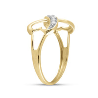 Load image into Gallery viewer, 10kt Yellow Gold Womens Round Diamond Infinity Ring 1/10 Cttw

