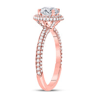 Load image into Gallery viewer, 14kt Rose Gold Womens Round Diamond Solitaire Bridal Wedding Engagement Ring 1-5/8 Cttw (Certified)
