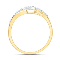 Load image into Gallery viewer, 10kt Yellow Gold Womens Round Diamond Mom Mother Heart Ring 1/10 Cttw
