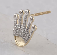 Load image into Gallery viewer, 1/4CT-DIA P1 MICRO PAVE CROWN CLUSTER EARRING
