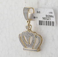 Load image into Gallery viewer, 1/2CT-DIA P1P2 CROWN MENS CHARM
