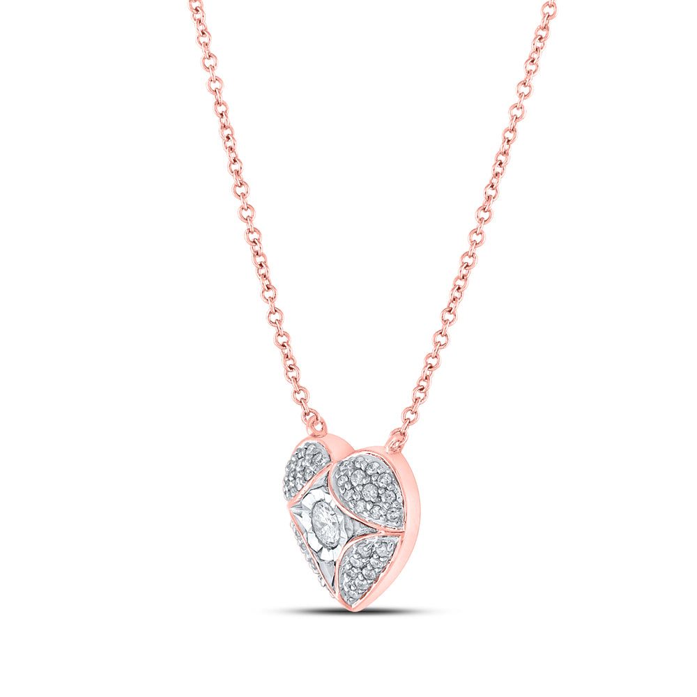 1/3CTW-DIA HEART FASHION  NECKLACE