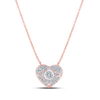 Load image into Gallery viewer, 1/3CTW-DIA HEART FASHION  NECKLACE
