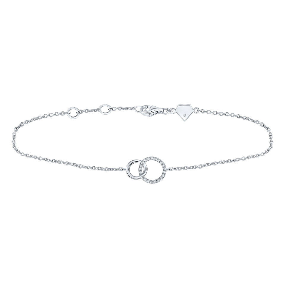 1/12CTW-DIA BRACELET-LARGE INTERLOCKING CIRCLES