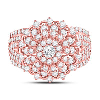 Load image into Gallery viewer, 14kt Rose Gold Womens Round Diamond Solitaire Bridal Wedding Engagement Ring 2.00 Cttw
