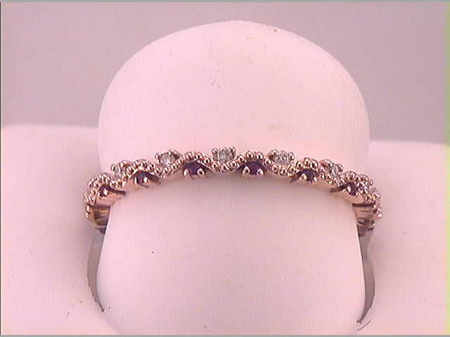 1/8CT-DIA 1/6CT-RUBY ETERNITY GEMSTONE STACKABLE BAND