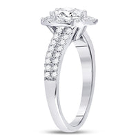 Load image into Gallery viewer, 14kt White Gold Womens Pear Diamond Solitaire Bridal Wedding Engagement Ring 1.00 Cttw (Certified)
