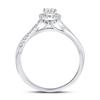 Load image into Gallery viewer, 14kt White Gold Womens Oval Diamond Solitaire Bridal Wedding Engagement Ring 1/3 Cttw (Certified)
