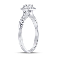 Load image into Gallery viewer, 14kt White Gold Womens Pear Diamond Solitaire Bridal Wedding Engagement Ring 1/3 Cttw (Certified)
