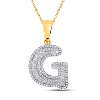 Load image into Gallery viewer, 1/2CT-DIA INITIAL &quot;&quot;G&quot;&quot; PENDANT
