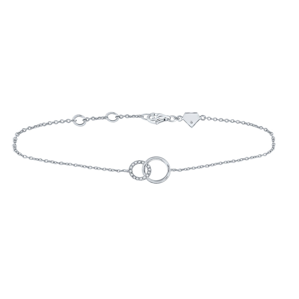 1/20CTW-DIA BRACELET-SMALL INTERLOCKING CIRCLES