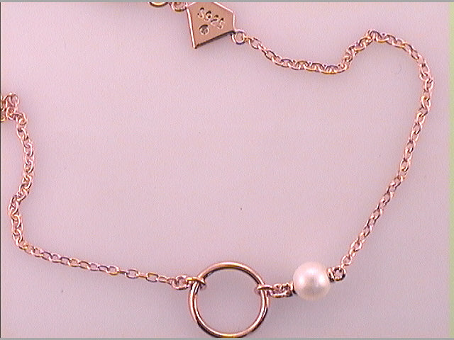 3/8CTW-DIA BRACELET-SMALL PEARL CHARM BRACELET